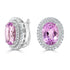 16.24tct Kunzite Earring with 1.39tct Diamonds set in 14K White Gold