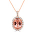 7.89ct Morganite Pendant with 0.92tct Diamonds set in 14K Rose Gold
