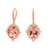 14.51tct Morganite Earring with 0.99tct Diamonds set in 14K Rose Gold