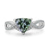1.7ct Green Tanzanite Ring with 0.21tct Diamonds set in 14K White Gold