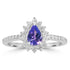 0.65ct Tanzanite Rings with 0.35tct Diamond set in 14K White Gold