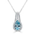 1.46ct Aquamarine Pendant with 0.34tct Diamonds set in 14K White Gold
