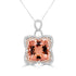 29.16 Morganite Pendants with 1.72tct Diamond set in 14K Two Tone Gold