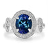 3.18ct Tanzanite Ring with 0.37tct Diamonds set in 14K White Gold