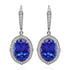 17.72Tct Tanzanite With 0.77Tct Diamonds In 14K White Gold Earrings