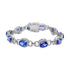 11.02tct Tanzanite bracelet with 1.54tct diamonds set in 14K white gold