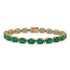 21.81Tct Emerald With 0.58Tct Diamonds In 14K Yellow Gold Bracelet