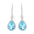 2.74ct Aquamarine earrings with 0.50ct diamonds set in 14K white gold