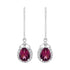 2.69ct Garnet earrings with 0.33ct diamonds set in 14K white gold