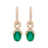 2.56ct Emerald earrings with 0.41ct diamonds set in 14K yellow gold