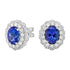 4.07ct Tanzanite Stud Earrings With 1.15tct Diamonds Set In 14kt White Gold