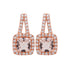 1.71tct Morganite earrings with 0.44tct diamonds set in 14K rose gold