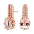 2.97ct Morganite Earrings With 0.16tct Diamonds Set In 14kt Rose Gold