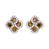 0.80ct Yellow Diamonds Stud Earring with 0.29ct diamonds set in 14K yellow gold