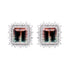 11.15tct Tourmaline Stud earrings with 1.50tct diamonds set in 14K white gold