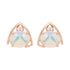 2.24ct Opal Stud earrings with 0.04ct diamonds set in 14K yellow gold