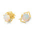3.73tct Opal Earring with 0.14tct Diamonds set in 14K Yellow Gold