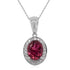 1.60ct Tourmaline pendant with 0.11tct diamonds set in 14K white gold
