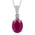 1.93ct Ruby pendant with 0.03tct diamonds set in 14K white gold
