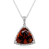 11.13ct Mandarin Garnet pendant with 0.49tct dimonds set in 14K white gold