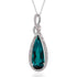 1.60ct Tourmaline pendant with 0.19tct diamonds set in 14K white gold