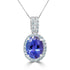 2.73Ct Tanzanite Pendant With 0.27Tct Diamonds Set In 14K White Gold