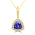 2.68Ct Tanzanite Pendant With 0.31Tct Diamonds Set In 14K Yellow Gold