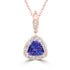 1.92ct Tanzanite Pendant with 0.41ct Diamonds set in 14K Rose Gold