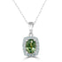 1.57Ct Demantoid Garnet Pendant With 0.25Tct Diamonds Set In 14K White Gold