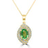 2.24Ct Tsavorite Pendant With 0.43Tct Diamonds Set In 14K Yellow Gold