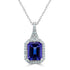 2.30Ct Tanzanite Pendant With 0.21Tct Diamonds Set In 14K White Gold