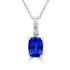 1.25ct Tanzanite Pendant with 0.08ct Diamonds set in Platinum 950