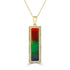 4.87ct Amolite Pendant with 0.25ct Diamonds set in 14K Yellow Gold