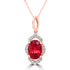 1.96Ct Tourmaline Pendant With 0.14Tct Diamonds Set In 14K Rose Gold