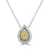 0.20Tct Yellow Diamond Pendant With 0.28Tct Accent Diamonds Set In 18K Two Tone Gold