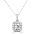 0.73Ct Diamond Pendant With 0.30Tct Diamond Accents Set In 14K White Gold