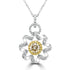 0.51ct Diamond Pendant with 0.39ct Diamonds set in 18K Two Tone
