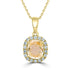 1.30ct Sapphire Pendant with 0.15ct Diamonds set in 14K Yellow Gold