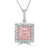 0.06ct Pink Diamond Pendant with 0.7ct Diamonds set in 14K Two Tone