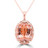 10.29Ct Morganite Pendant With 0.16Tct Diamonds Set In 14K Rose Gold
