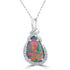 3.00Ct Opal Pendant With 0.16Tct Diamonds Set In 14K White Gold