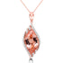 6.03Ct Morganite Pendant With 0.43Tct Diamonds Set In 14K Two Tone Gold