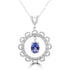 1.35Ct Tanzanite Pendant With 0.50Tct Diamonds Set In 14K White Gold