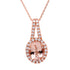 1.72ct Morganite Pendant With 0.29tct Diamonds Set In 14kt Rose Gold