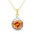 4.75Ct Mandarin Garnet Pendant With 0.08Tct Diamonds Set In 14K Yellow Gold