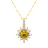 2.05ct Sphene Pendant with 0.62ct Diamonds set in 14K Yellow Gold