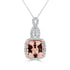 4.98Ct Morganite Pendant With 0.55Tct Diamonds Set In 14K Two Tone Gold