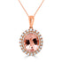 6.6Ct Morganite Pendant With 0.92Tct Diamonds Set In 14K Rose Gold