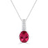 3.17Ct Tourmaline Pendant With 0.11Tct Diamonds Set In 14K White Gold