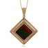 3.37ct Ammolite pendant with 0.16ct dimonds set in 14K yellow gold